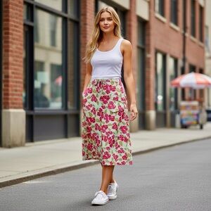 🌻FLAX Lagenlook / Prairie / Bohemian Style Skirt Size Small